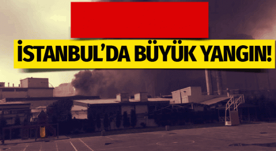 İstanbul Güngören'de son dakika fabrika yanıgını dumanlar yükseliyor