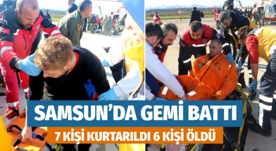 Samsun'da gemi battı! 7 tayfa kurtarıldı 6 şahıs can verdi