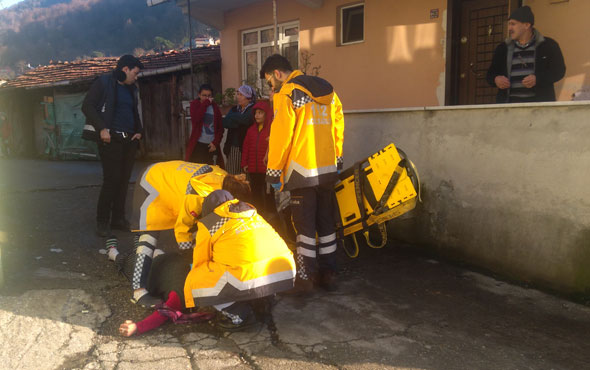 Yaşlı kadın mahalleyi birbirine kattıktan sonra duvardan aşağı atladı