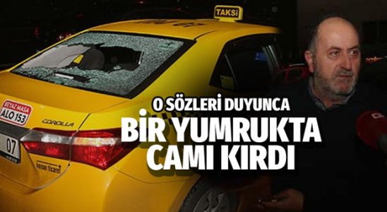 Otopark vazifelisi taksinin sırçasını yumruklayarak kırdı